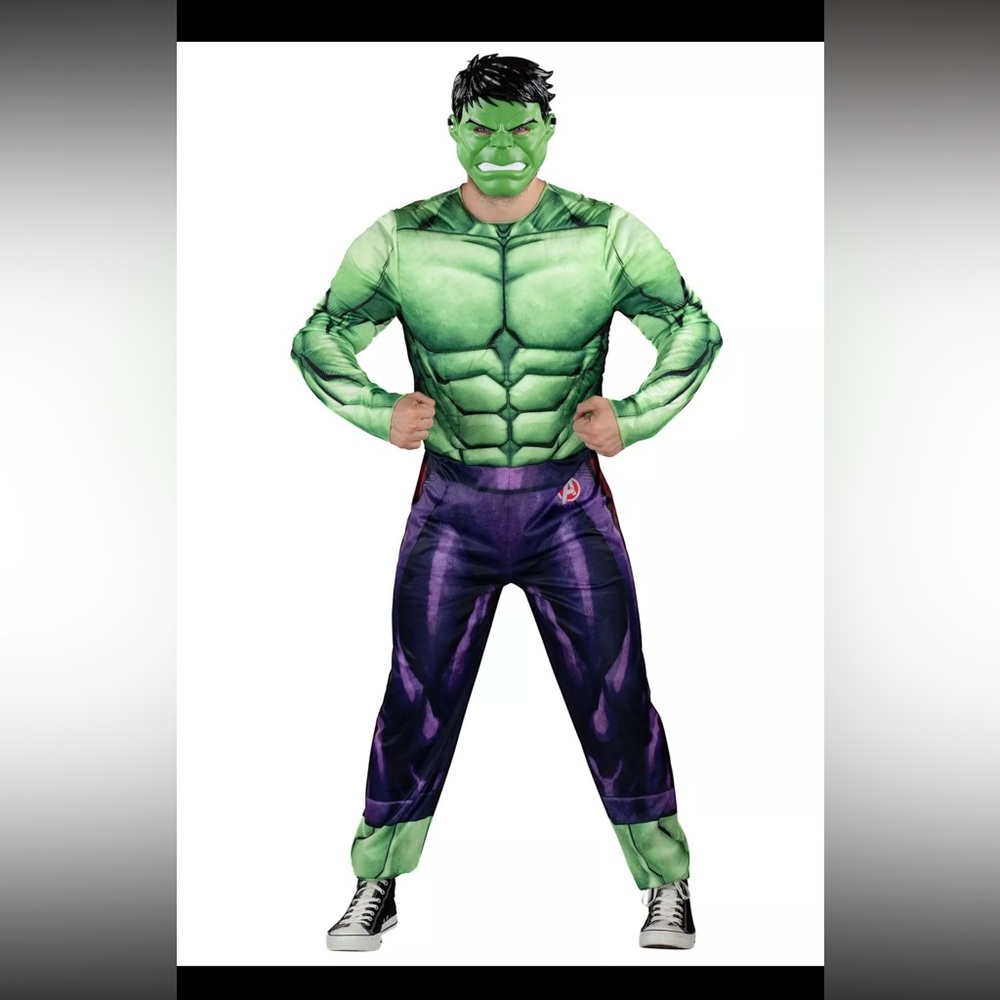 Marvel Incredible Hulk Qualux Jazwares Halloween Costume Men Size Large (32-34)